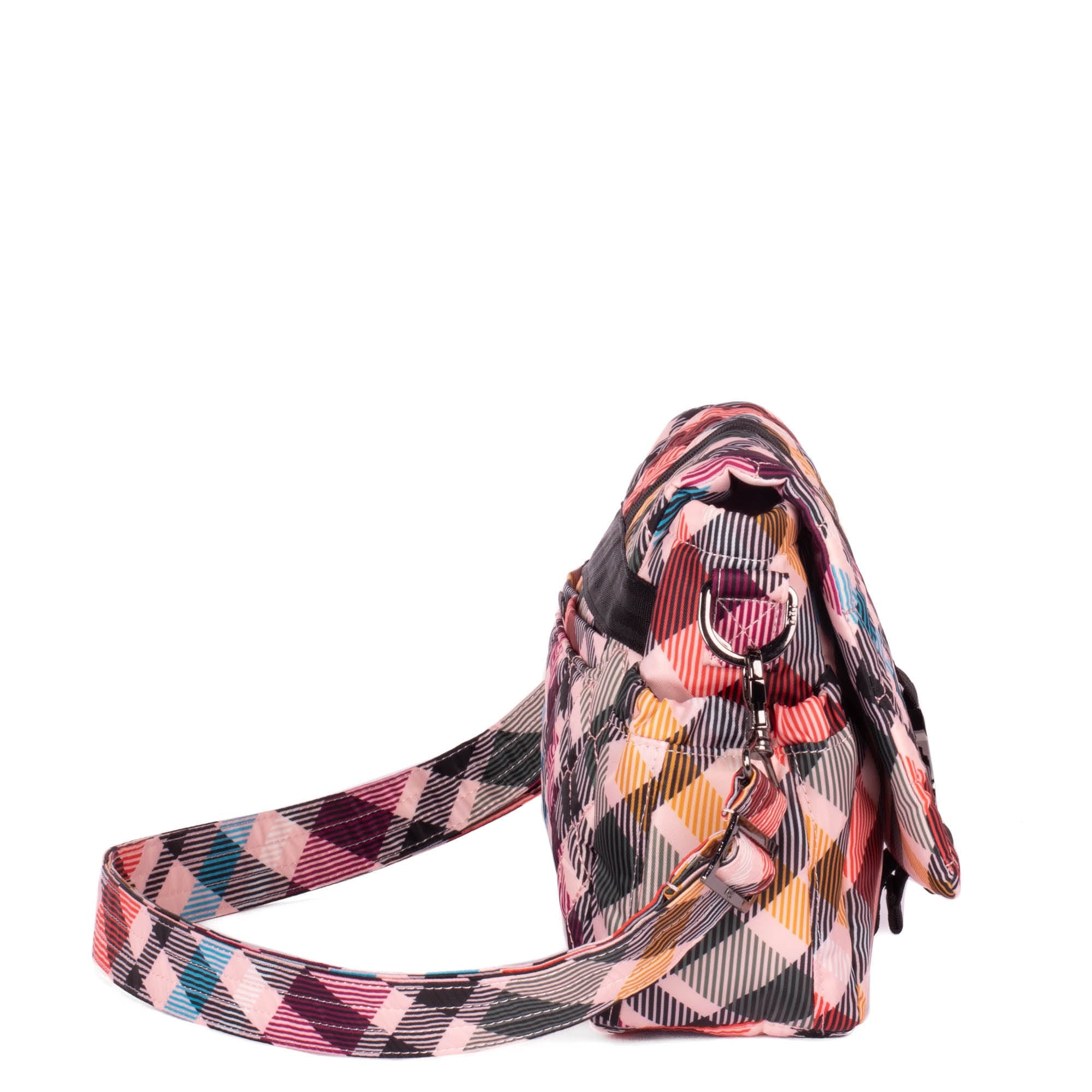 Harness Crossbody Bag - PINK PLAID - Harness_PinkPlaid_03